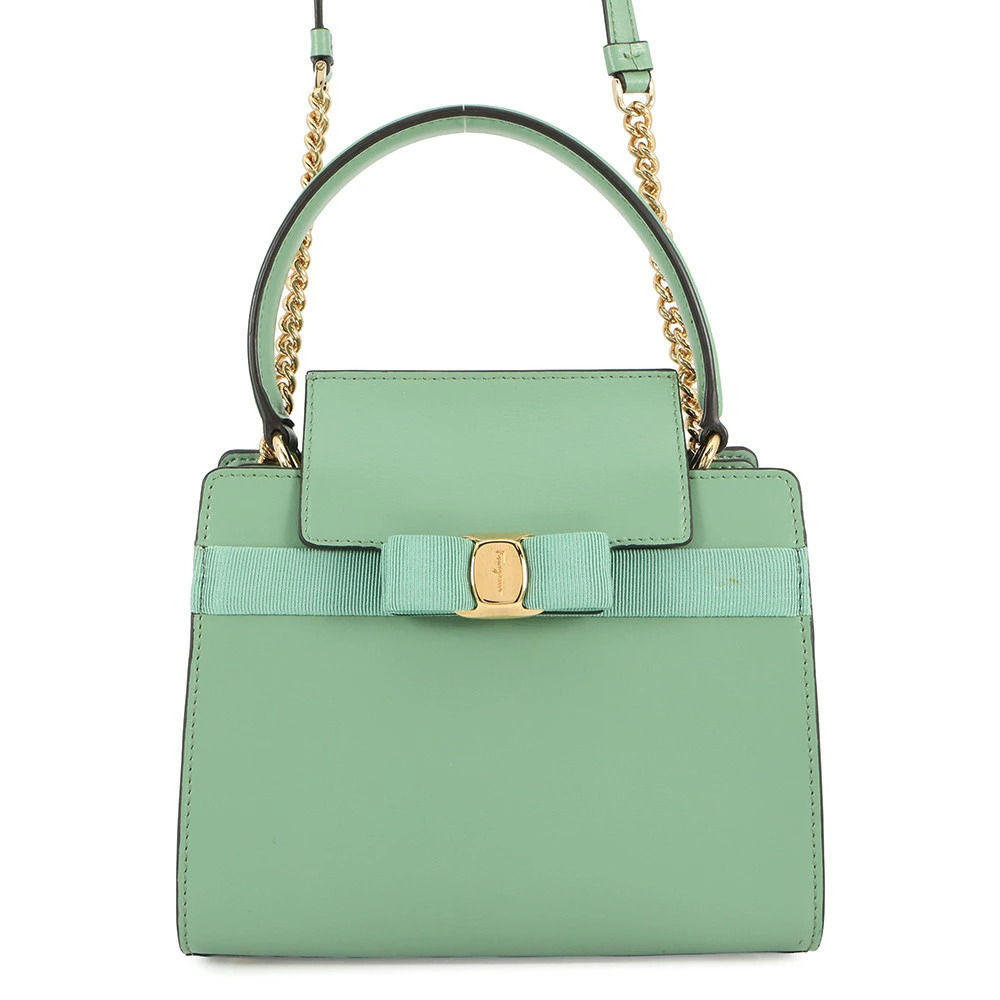 Salvatore Ferragamo Shoulder Bag Vara Ribbon Leather